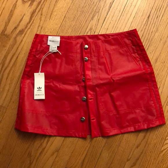 Adidas Fiorucci Red Mini Skirt Medium NWT Buttons,All Products : American Fashion Style Bags On Sale